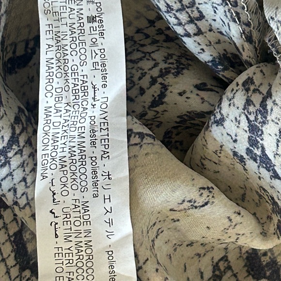 ZARA Snake Print Button Front Dress Size Small - Picture 5 of 11